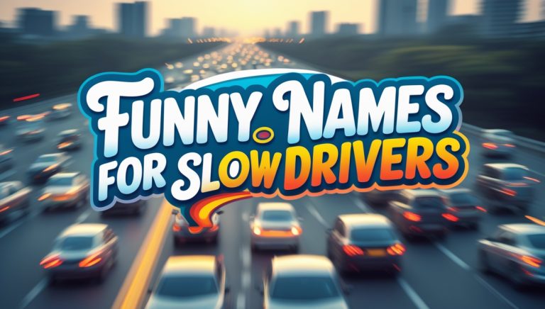 Catchy & Funny Names for Slow Drivers